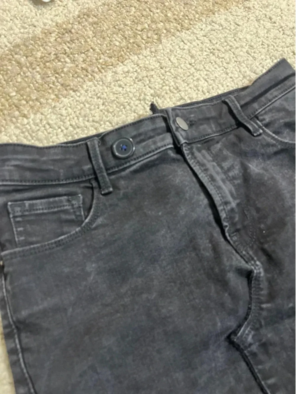 Girls size 12 Black jeaned skirt denim